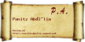 Panitz Abélia névjegykártya